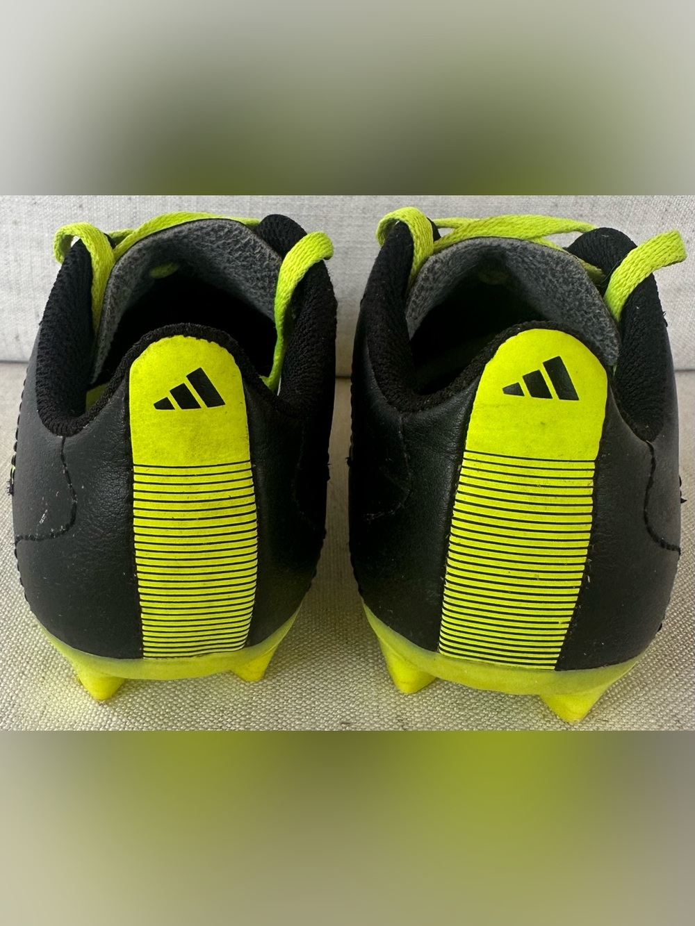 Adidas Goletto FG Soccer Cleats Kids US 11K Black Solar Yellow Youth EU 28.5 - Picture 4 of 6